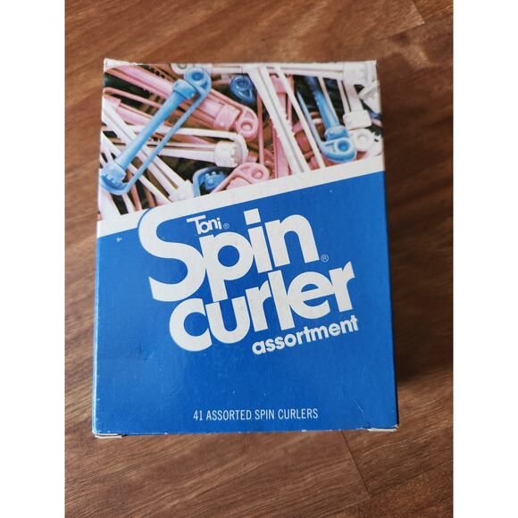 Vintage Toni Spin Curler Assortment 41 rods pink white blue with box and papers - Picture 1 of 7